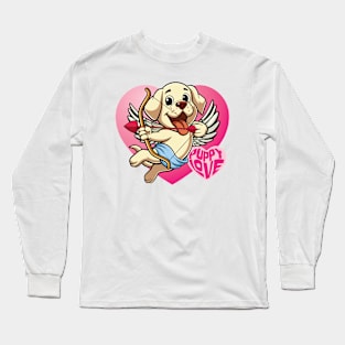 Puppy Love - Cute Labrador Retriever Puppy Cupid Long Sleeve T-Shirt